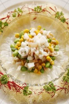 Three kinds of fried food Stock Photos