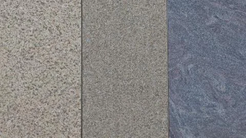 Three kinds of granite Stock Photos