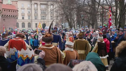 Three Kings Day in Krakow Stock Footage 235482065