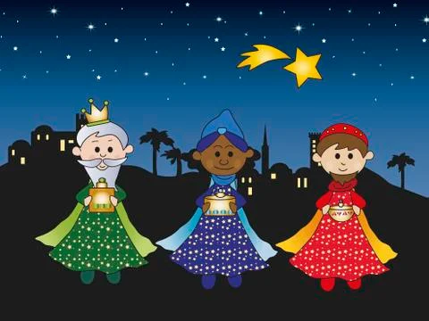 Three kings Stock Illustration