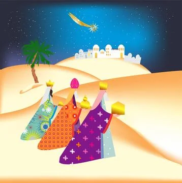 Three Kings Stock Illustration