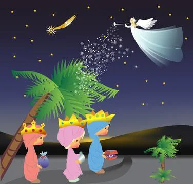 Three Kings Stock Illustration