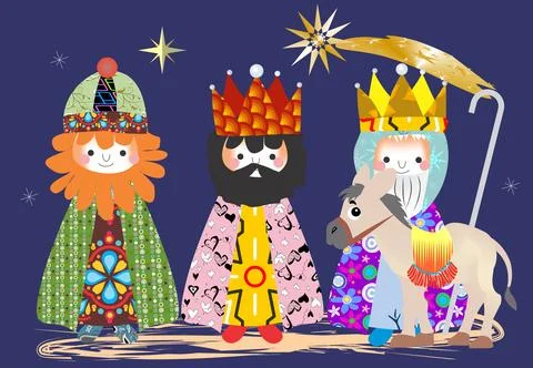 Three Kings Stock Illustration