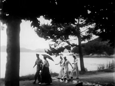 Three Korean men finish their basic naval training and witness the scenicƒ Stock Footage 75307751