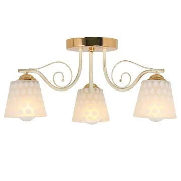 Three-lamp ceiling light Stock Photos