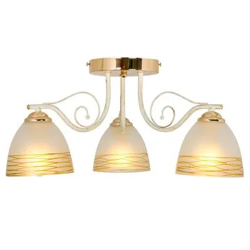 Three-lamp ceiling light Stock Photos