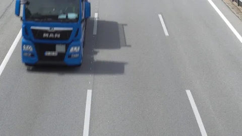 Three-lane highway in two directions of traffic Stock Footage 111089737