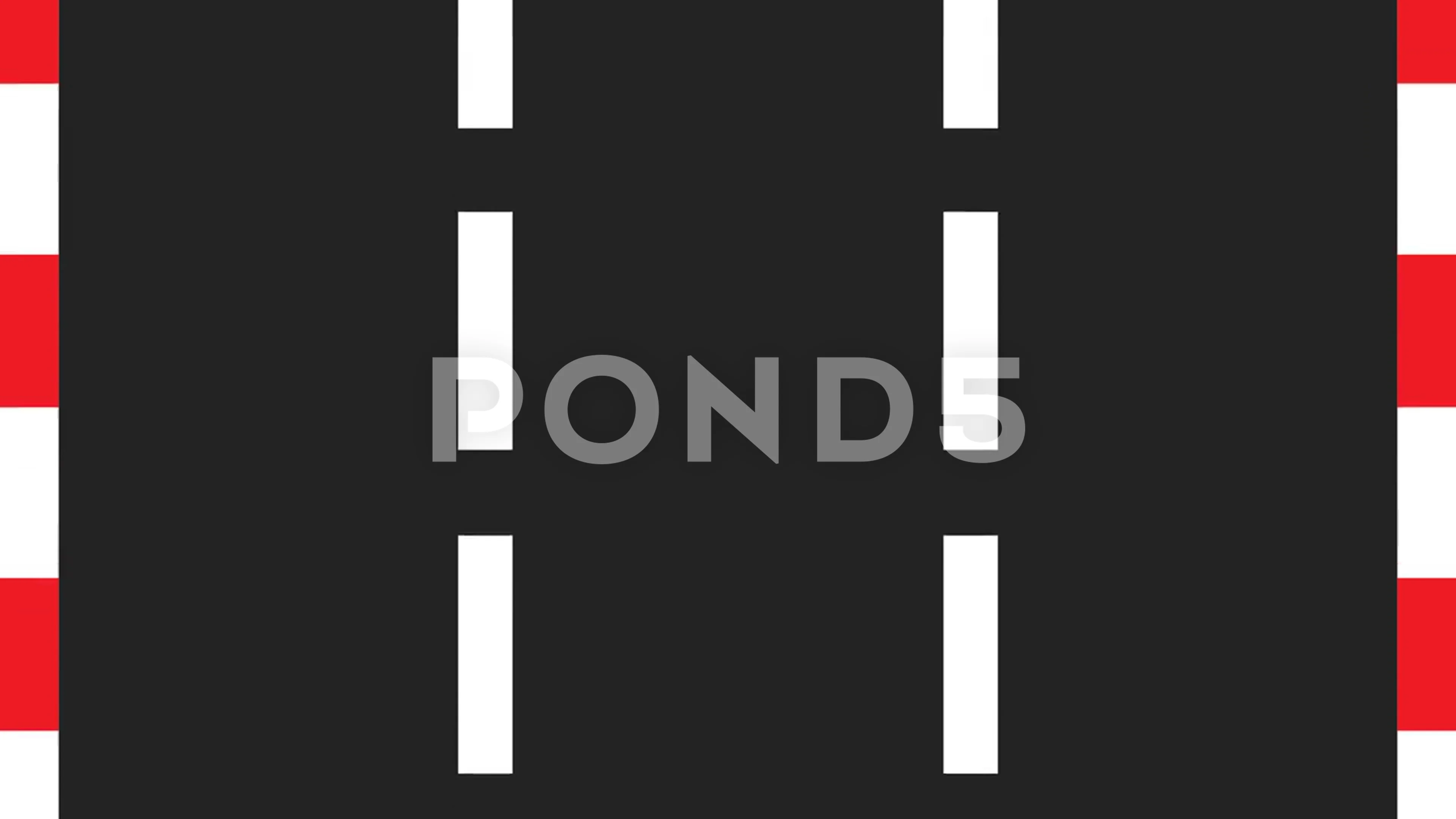 Three Lane Moving Road Animation, 2D Rac... | Stock Video | Pond5