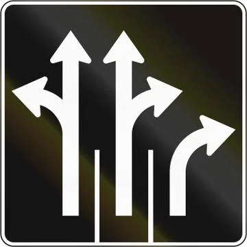 Three Lanes In Canada Stock Illustration