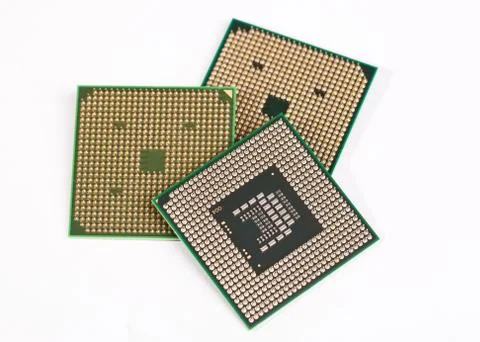 Three laptop processors Stock Photos