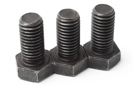 Three large bolts Stock Photos