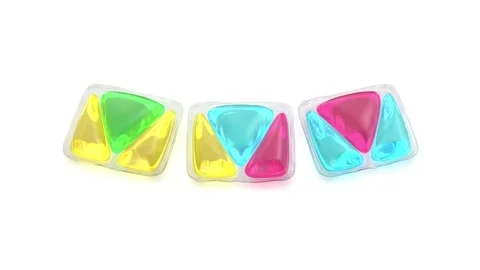 Three laundry detergent pods Stock Footage 289404394