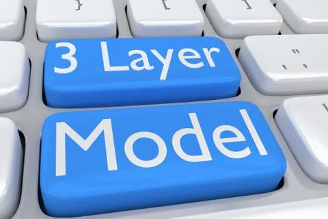 Three Layer Model concept Stock Illustration
