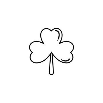 Three leaf clover, flat style icon Stock Illustration