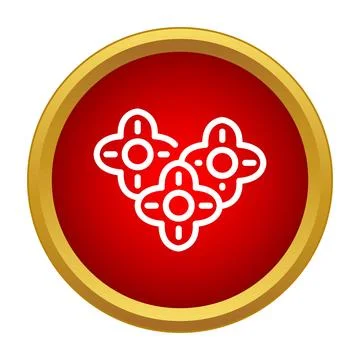 Three leaf clover icon in red circle 스톡 일러스트