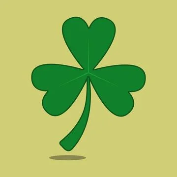 Three leaf clover icon St. Patrick's day symbol. Illustrazione stock