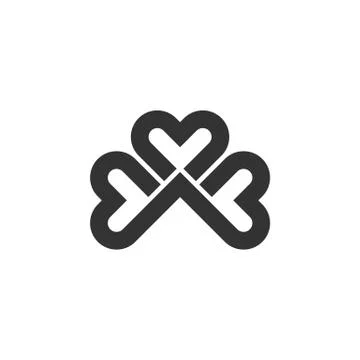 Three Leaf Clover Ornamental Logo Template Illustration Design. Vector EPS 10 Stock Illustration
