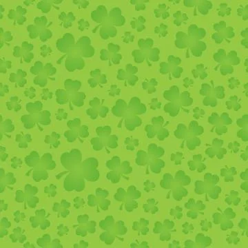 Three leaf clover seamless background Illustrazione stock