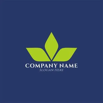 Three leaf logo design concept illustration 库存插图