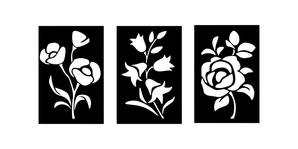 Three leaf panel design Stock Illustration