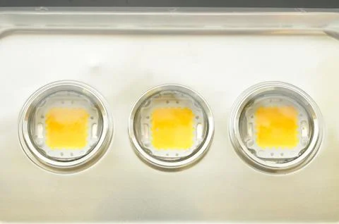 Three LED chips Stock Photos