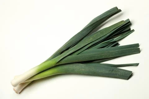 Three leeks Stock Photos