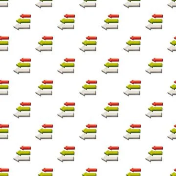 Three left arrows pattern Stock Illustration