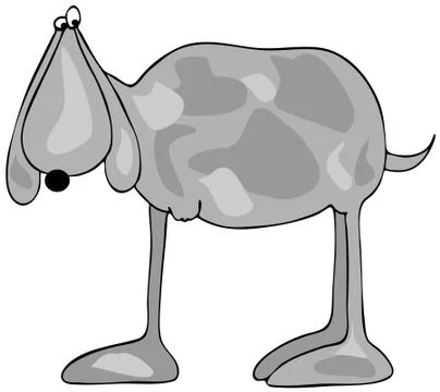 Three legged dog Stock Illustration
