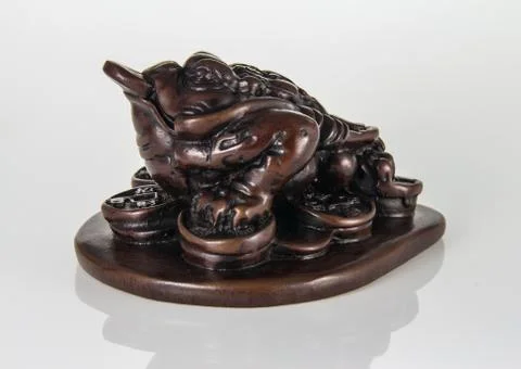 Three Legged Toad or Frog Feng Shui Stock Photos