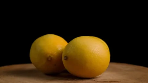 Three Lemons Rotating Stock Footage 284283452