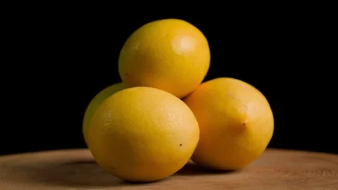 Three Lemons Rotating Stock Footage 284283722