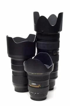 Three lenses. Stock Photos