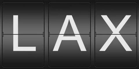 Three letter code of los angeles airport Stock Illustration
