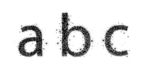 Three letters of the alphabet Stock Illustration