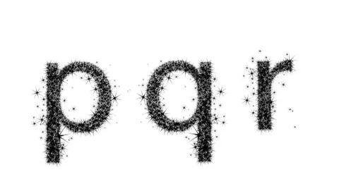 Three letters of the alphabet Stock-Illustration