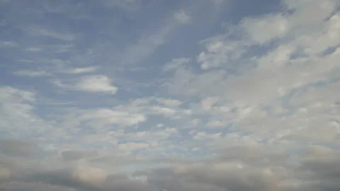 Three-level clouds move quickly across the sky with the effect of paralax Stock Footage 227124762