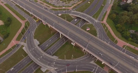 Three-level interchange Stock Footage 95393616