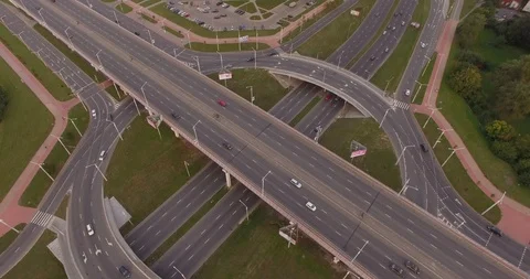 Three-level interchange Video stock 95393624