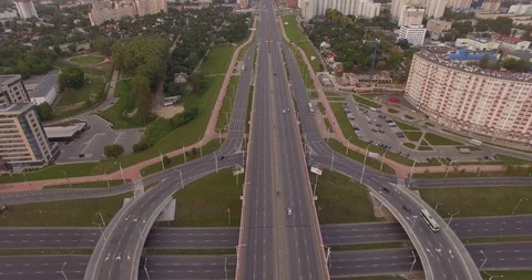 Three-level interchange Stock Footage 95393678