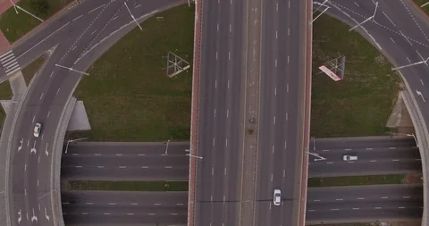 Three-level interchange Video stock 95393679