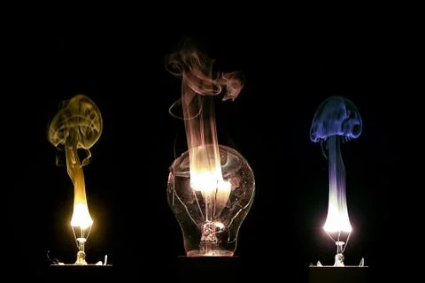 Three light bulbs Foto stock