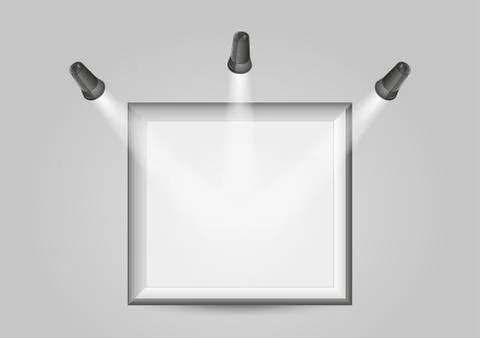 Three lights and silver frame Stock Illustration