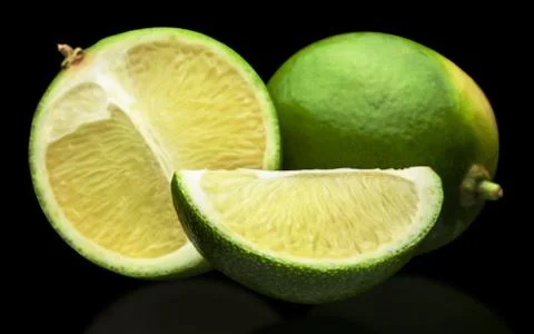 Three limes Stock Photos