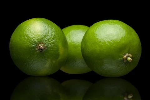 Three limes Stock Photos