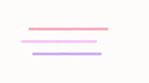Three lines of colorful text displayed on a clean white background surface Stock Footage 336263527