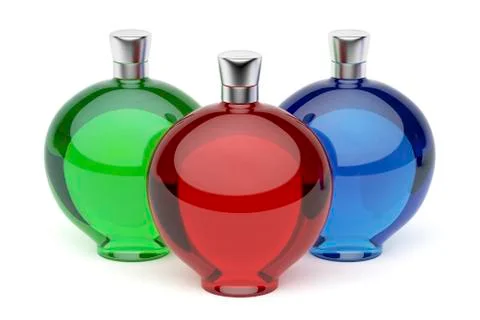 Three liqueur bottles on white Stock Illustration