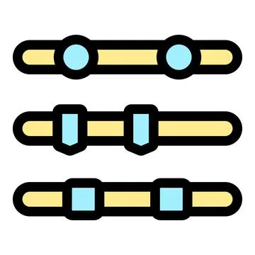 Three loading bars showing progress status with different shapes 스톡 일러스트