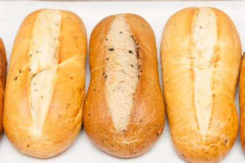 Three loaf of bread Stock Photos