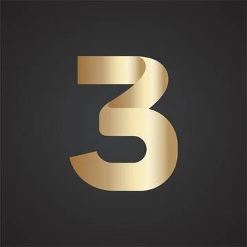 Three logo in origami style vector logo Stock Illustration