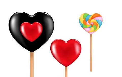Three lollipops Stock Illustration